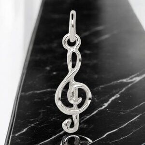Treble Clef Charm in 925 Sterling Silver